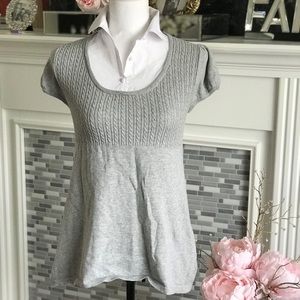 Gray sweater top